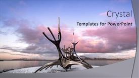  Presentation with viking ship - Colorful presentation theme enhanced with reykjavik-iceland-17-january-2020 backdrop and a  colored foreground