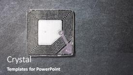  Presentation with metal - Amazing presentation design having rfid-tag-on-a-metal backdrop and a gray colored foreground