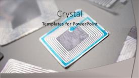  Presentation with billards pool table ready - Slide deck enhanced with rfid-tags-on-a-table background and a light gray colored foreground