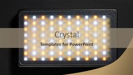  Presentation with led light - PPT theme having rgb-mini-video-light-led background and a soft green colored foreground