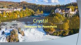  Presentation with waterfall - Presentation consisting of rheinfall-the-biggest-waterfall background and a tawny brown colored foreground