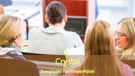  Presentation with african american college students - Cool new presentation theme with discourse - college professor giving lecture backdrop and a red colored foreground