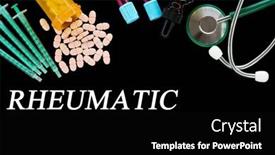  Presentation with disease - Presentation theme consisting of rheumatic-text-on-medical-background background and a black colored foreground