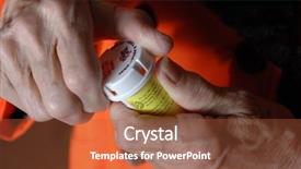  Presentation with arthritis - Audience pleasing slide deck consisting of blue and green building detail backdrop and a seafoam green colored foreground