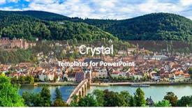  Presentation with medieval - Slide set featuring rhine - panoramic view of beautiful medieval background and a gray colored foreground