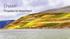  Presentation with middle ages - PPT theme having rhine-castles-journey background and a sky blue colored foreground