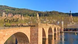  Presentation with germany and war - Slides consisting of rhine river - bridge in heidelberg germany background and a gold colored foreground