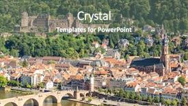  Presentation with summer - Slide deck with rhine river - view on heidelberg at summer background and a gray colored foreground