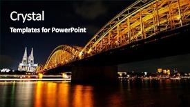  Presentation with cologne - Cool new presentation theme with rhine river and dom of cologne germany backdrop and a black colored foreground