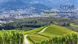  Presentation with vineyards - Slide deck enhanced with rhine-vineyards-near-kappelrodeck-perfectly background and a light blue colored foreground