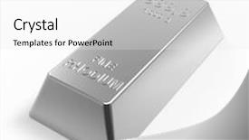  Presentation with photo - Slides having rhodium ingot isolated on white computer generated 3d photo rendering background and a white colored foreground