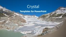  Presentation with global warming - Audience pleasing slide set consisting of rhone-glacier-source-of-rhone backdrop and a ocean colored foreground