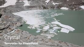  Presentation with global warming - Presentation design featuring rhone-glacier-source-of-rhone background and a gray colored foreground