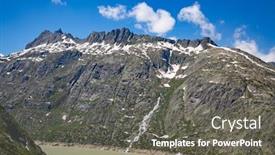  Presentation with global warming - Cool new slide set with rhone-glacier-source-of-rhone backdrop and a gray colored foreground