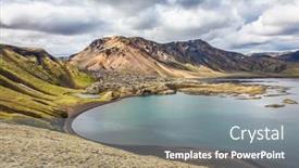  Presentation with cold water - Amazing theme having rhyolitic-mountains-surround-the-volcanic backdrop and a gray colored foreground