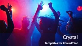  Presentation with dj night party - Presentation theme consisting of rhythm dance - weariless clubbers getting down background and a  colored foreground