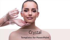  Presentation with beauty - PPT layouts consisting of rhytidectomy - woman in beauty concept having background and a soft green colored foreground