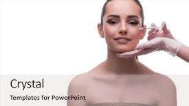  Presentation with beauty - Beautiful slides featuring rhytidectomy - woman in beauty concept backdrop and a  colored foreground