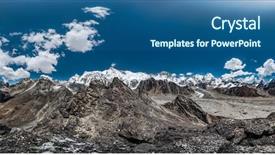  Presentation with panoramic - Colorful PPT theme enhanced with gokyo ri himalaya nepal backdrop and a ocean colored foreground
