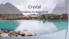  Presentation with lanscape - Presentation theme with beautiful lanscape background and a sky blue colored foreground