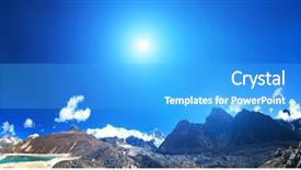  Presentation with everest - PPT theme having beautiful mountain view of everest background and a cyan colored foreground