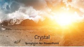  Presentation with everest - Cool new PPT theme with beautiful mountain view of everest backdrop and a gold colored foreground