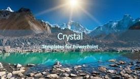  Presentation with mountain view california - Presentation theme consisting of climbing everest - beautiful mountain view with reflection background and a gray colored foreground