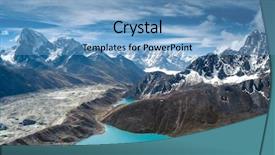  Presentation with himalaya - Beautiful presentation theme featuring beautiful snow-capped mountains backdrop and a light blue colored foreground