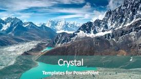  Presentation with everest - Cool new PPT layouts with climbing everest - beautiful snow-capped mountains backdrop and a light blue colored foreground