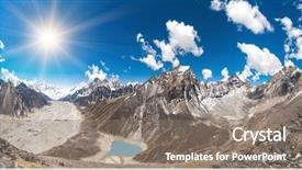  Presentation with everest - Amazing slide deck having view from gokyo ri everest backdrop and a gray colored foreground