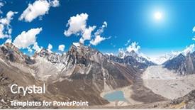  Presentation with everest - Audience pleasing slide deck consisting of view from gokyo ri everest backdrop and a gray colored foreground