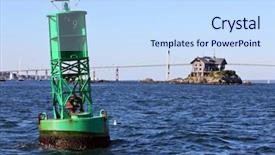  Presentation with bridge - Amazing PPT theme having newport bridge in rhode island backdrop and a sky blue colored foreground