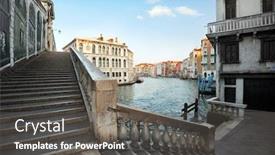  Presentation with venice - Slide deck with rialto-bridge-and-grand-canal background and a dark gray colored foreground