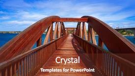  Presentation with bridge over troubled waters - Audience pleasing presentation theme consisting of ribadeo bridge viewpoint over eo backdrop and a tawny brown colored foreground