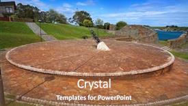  Presentation with sun clock - Cool new presentation theme with ribadeo eo river sun clock backdrop and a  colored foreground