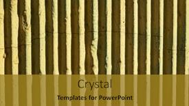  Presentation with vertical - Presentation theme featuring ribbed surface yellow wall background and a gold colored foreground