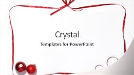  Presentation with red leather cricket ball hitting - Audience pleasing presentation design consisting of ribbon and balls on white backdrop and a white colored foreground