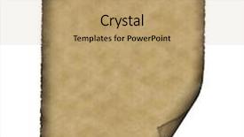  Presentation with parchment - Slides featuring ribbon banner - vintage grunge rolled parchment background and a  colored foreground