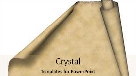  Presentation with parchment - Cool new presentation theme with ribbon banner - vintage grunge rolled parchment backdrop and a  colored foreground