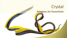  Presentation with emerald green ribbon - PPT layouts having ribbon eel rhinomuraena quaesita isolated background and a  colored foreground