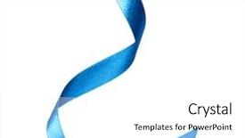  Presentation with blue ribbon bacon festival - Slide deck featuring shiny satin ribbon in blue background and a  colored foreground