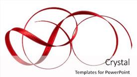  Presentation with satin - Beautiful slide deck featuring red color isolated on white backdrop and a  colored foreground