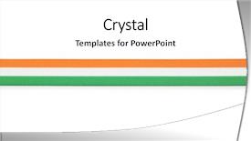  Presentation with india tricolor - PPT theme having ribbon in colors of indian background and a white colored foreground