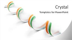  Presentation with india tricolor - Presentation design having ribbon in colors of indian background and a white colored foreground