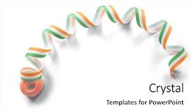  Presentation with india tricolor - Presentation with ribbon in colors of indian background and a white colored foreground