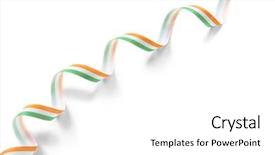  Presentation with india tricolor - Presentation theme featuring ribbon in colors of indian background and a white colored foreground