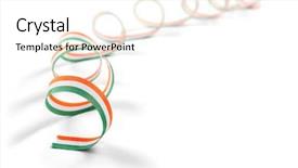  Presentation with india tricolor - PPT theme enhanced with ribbon in colors of indian background and a white colored foreground