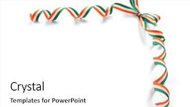  Presentation with india tricolor - Presentation design with ribbon in colors of indian background and a white colored foreground