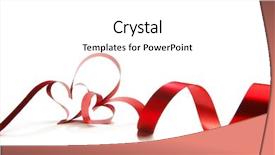  Presentation with hearts - Slide deck with ribbon isolated on white background background and a white colored foreground