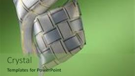  Presentation with festival - Theme consisting of ribbon-ketupat-for-ramadan-festival background and a seafoam green colored foreground